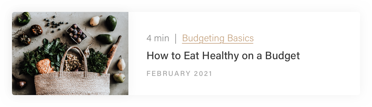 How to Eat Healthy on a Budget